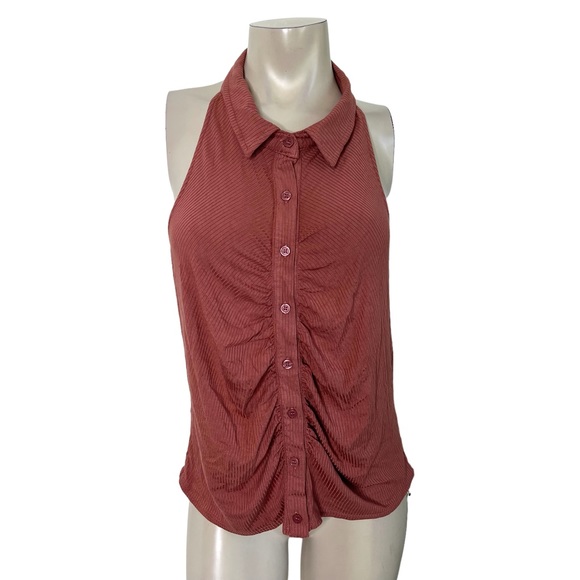 Nordstrom Tops - SOLDMauve Halter Button Up Blouse